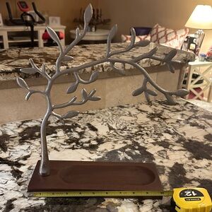 Retro Silver Tree Jewelry Holder